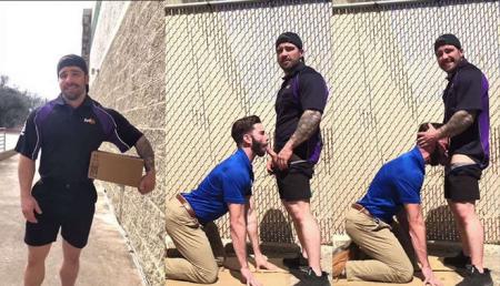 Retail Employee Blows a Delivery Driver Behind The Store – Jordan & Kyle