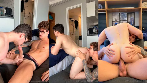 Handsome and well endowed guy fucking muscular nerd – Pipo Olimpio, Gabriel Coimbra